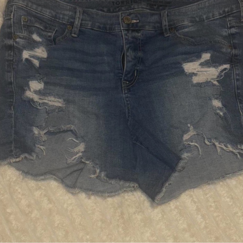 Distressed Denim Shorts